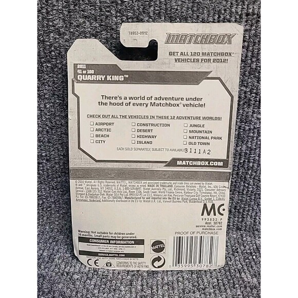 2011 Matchbox QUARRY KING Green 41/100 Construction - Picture 4 of 4